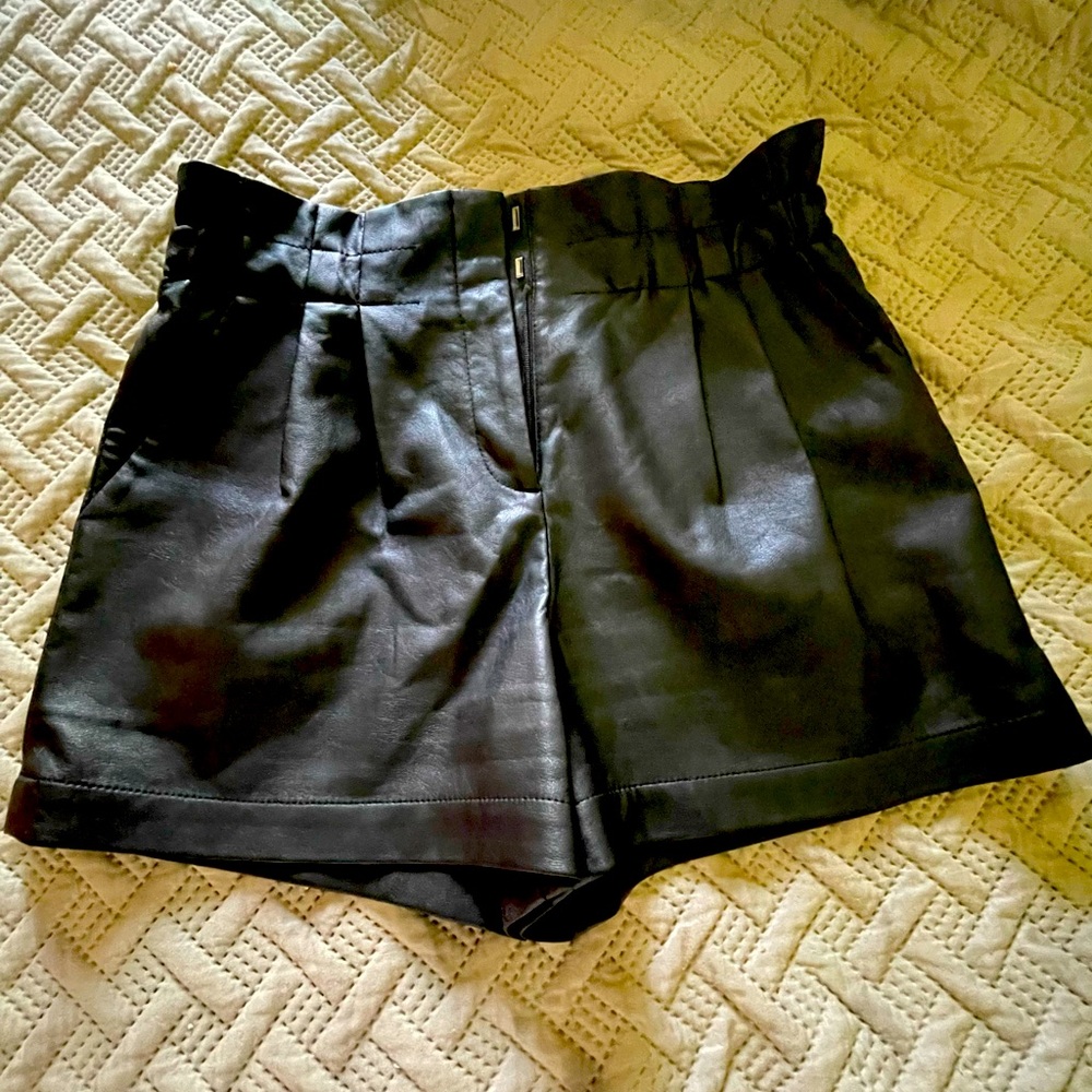 BCBGMaxAzria Faux Leather Shorts